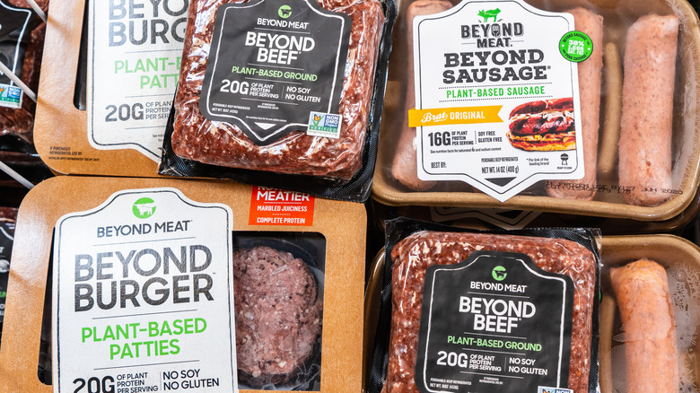 A variety of Beyond Meat products