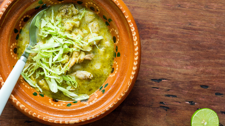 bowl of tomatillo stew
