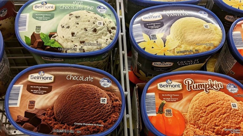 Belmont ice cream varieties