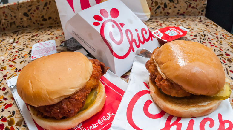 Chick-fil-A chicken sandwiches and waffle fries