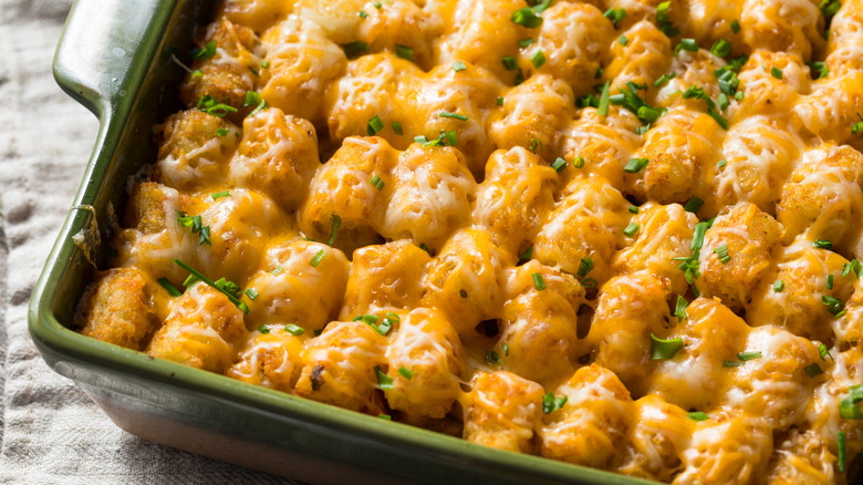 Hot dish casserole ready to serve