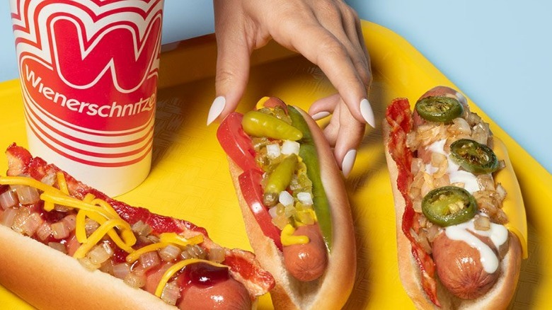 Wienerschnitzel hot dogs