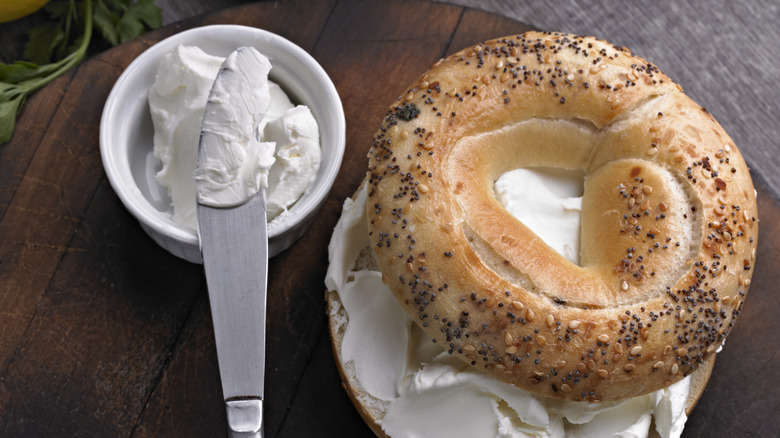 Bagel and cream cheese