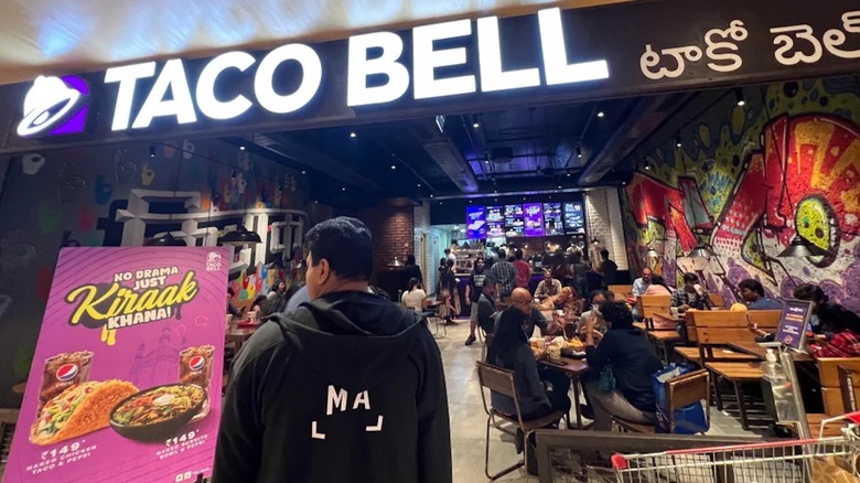 Taco Bell India sign