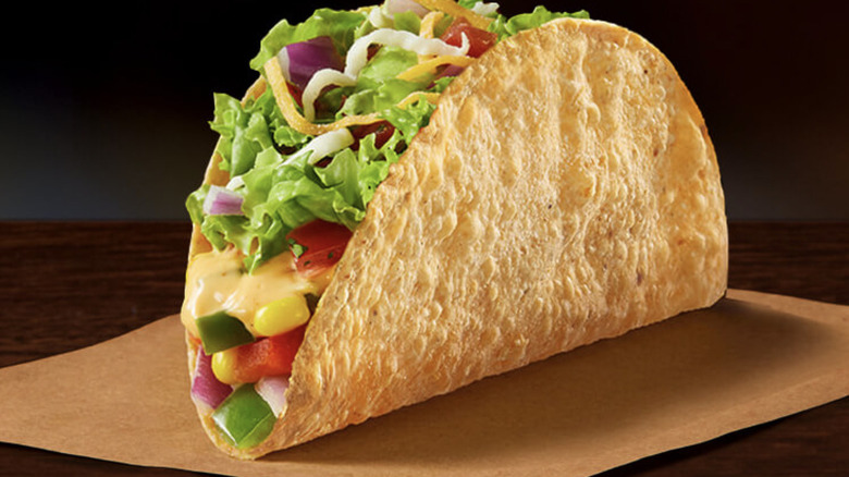 Vegetarian taco at Taco Bell India