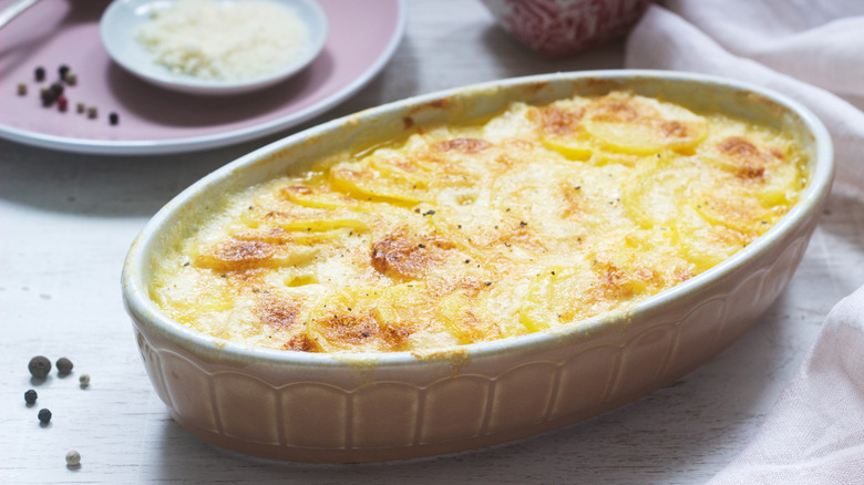 dish of dauphinoise potatoes