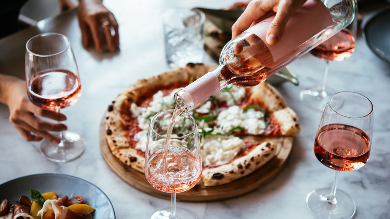 Wine being poured at restaurant