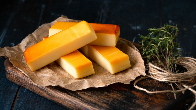 Smoked mozzarella sticks