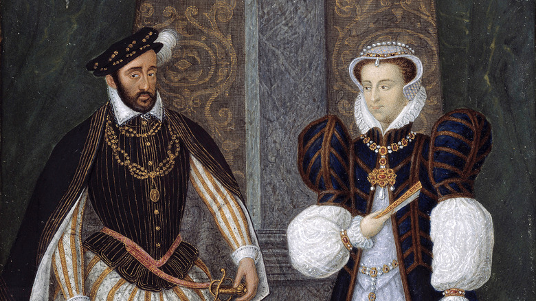 portrait of catherine de medici and prince henry ii