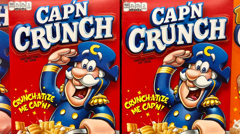 Box of Cap'n Crunch cereal