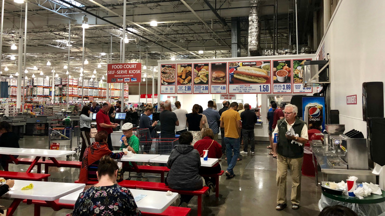Busy Costco food court