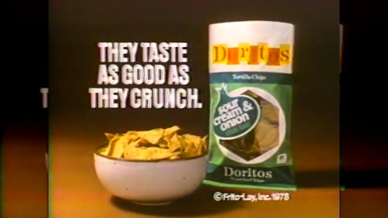 bowl of sour cream and onion doritos from 1978 commercial