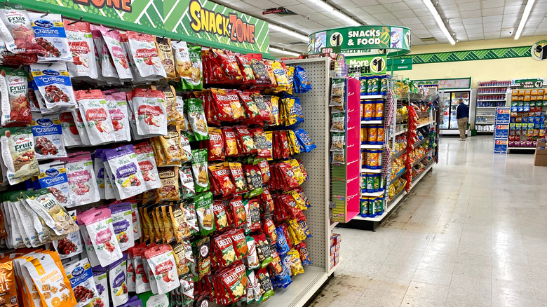 Snack area at Dollar Tree store