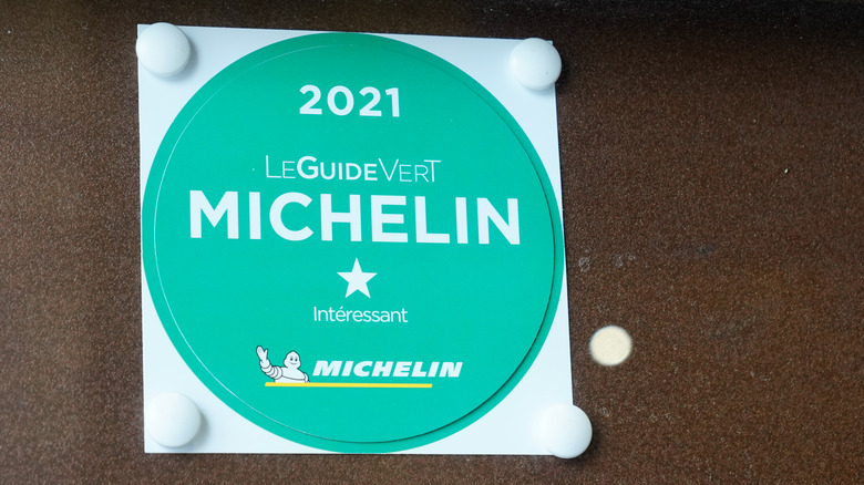 Michelin guide green plaque