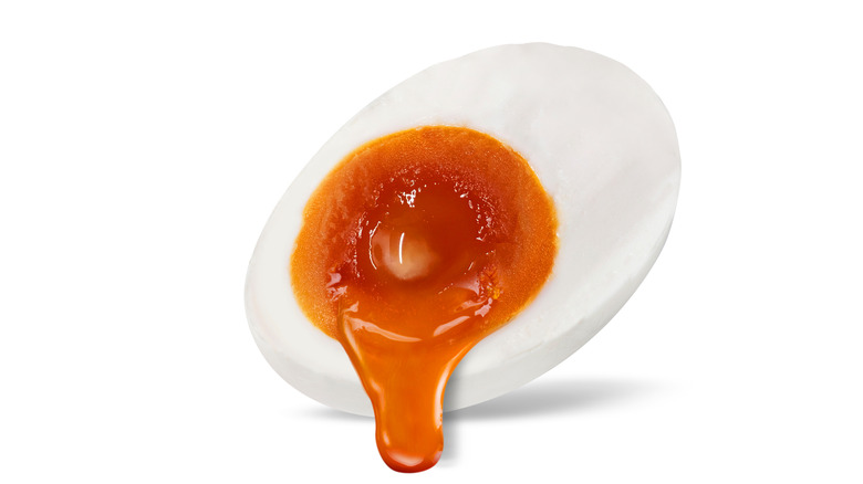 Salted egg with crumbly yolk