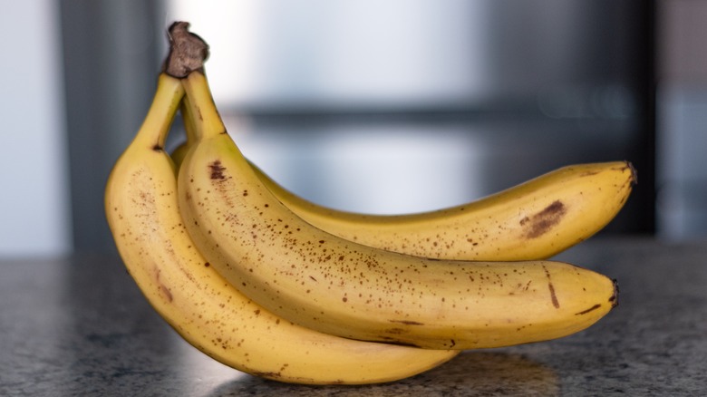 ripe bananas in kitchen