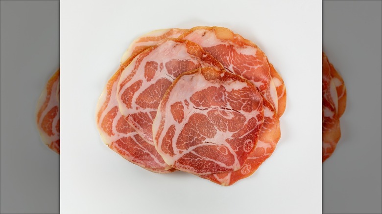 Thinly sliced capicola
