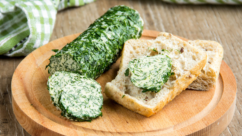 Compound butter on bread