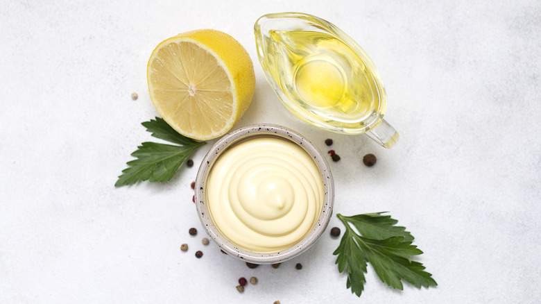 Mayo, lemon, and oil