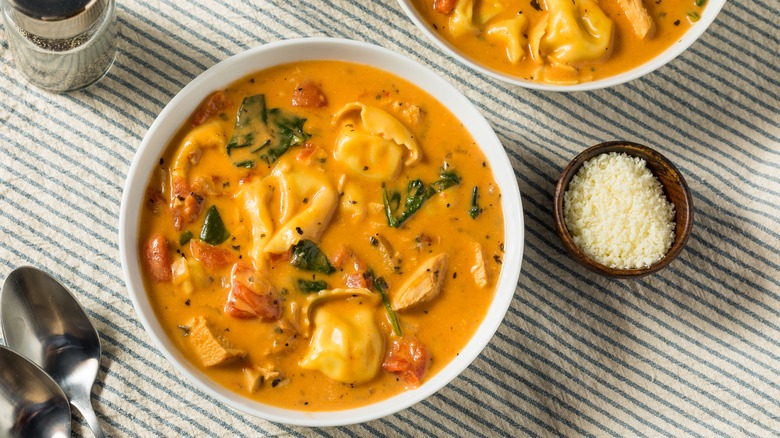 Marry me soup with chicken and tortellini