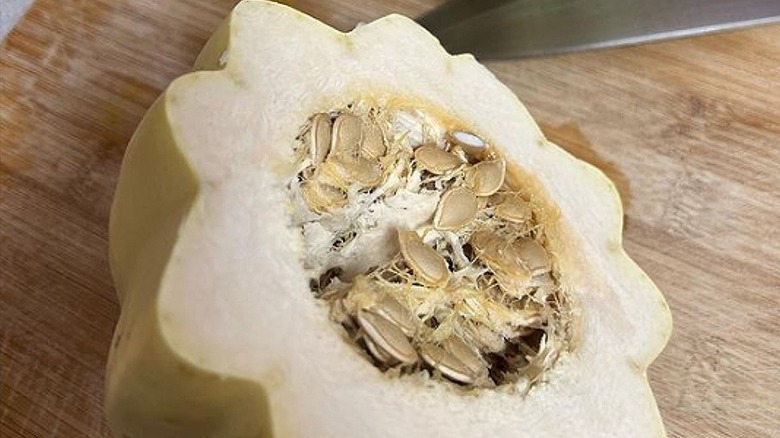 Sliced mashed potato squash