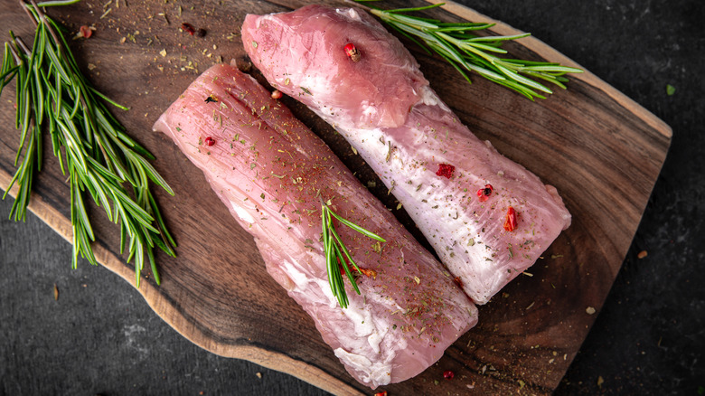 Raw pork tenderloin