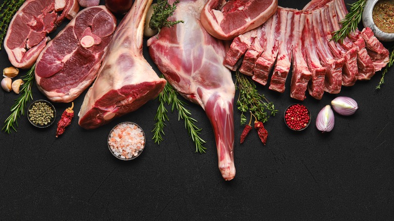 various cuts of lamb
