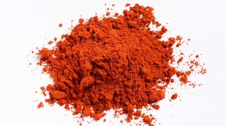 paprika on white background