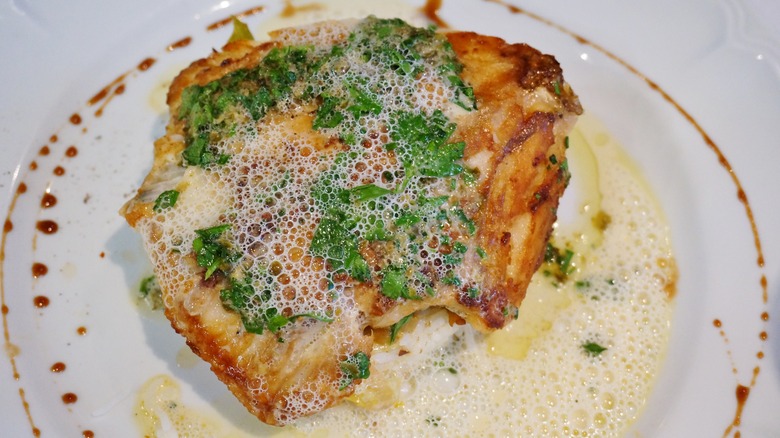 Fried skate wing in butter