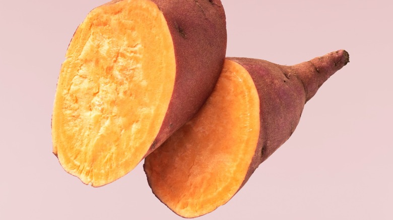 Cut sweet potato