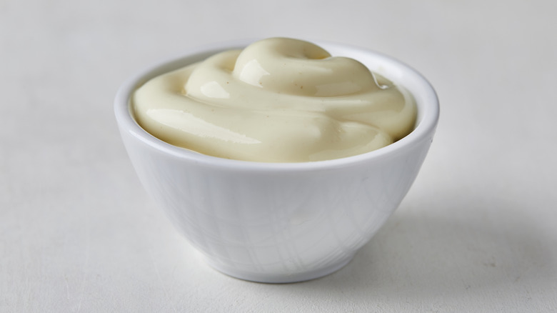ramekin of mayonnaise