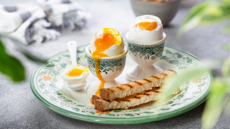 Eggs with runny yolk