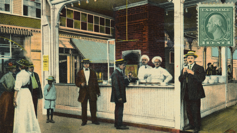 Vintage photo of Feltman's stand