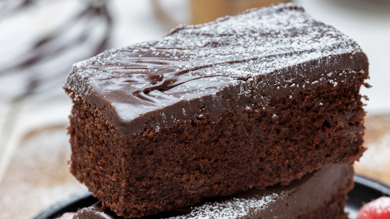 Stacked chocolate cake