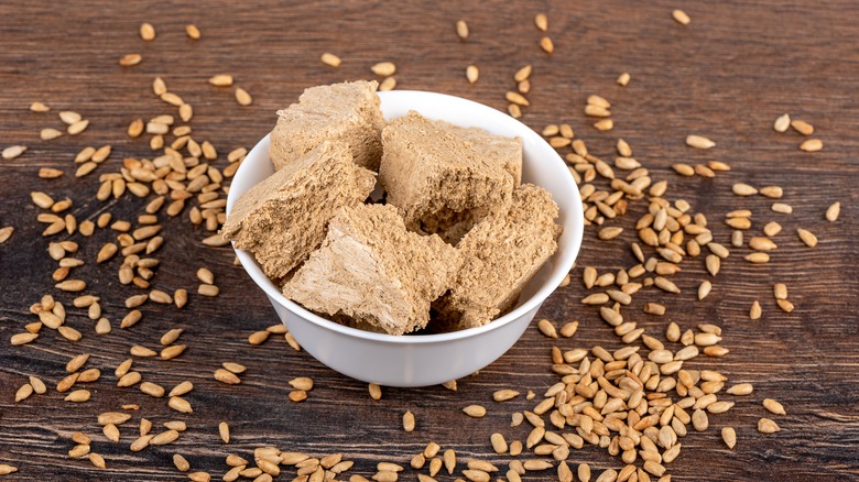 Halva with sesame seeds