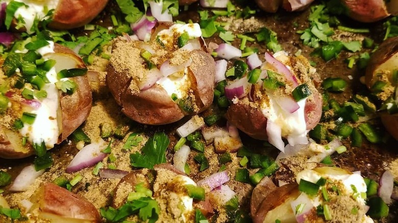 Indian baked potatoes