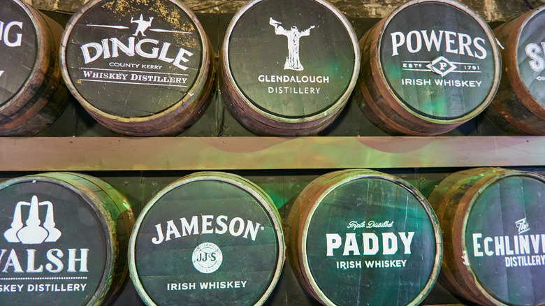 Assorted Irish whiskey barrels 