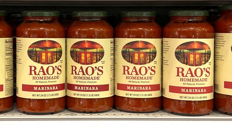 Rao's marinara sauce on shelves
