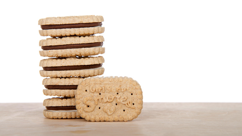 Stack of S'mores cookies