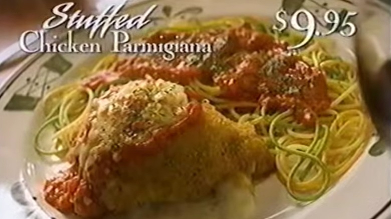 old commercial: olive garden plate of stuffed chicken parmigiana for $9.95