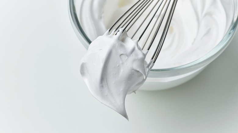 Whipping cream with whisk