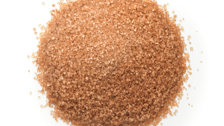 Close up of turbinado sugar