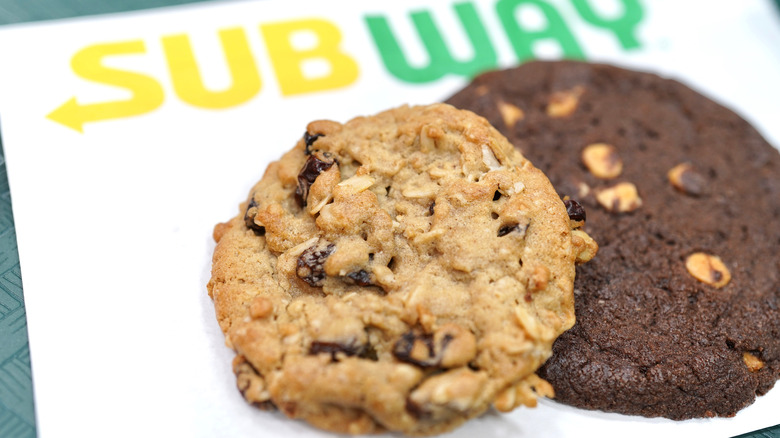 Subway restaurant cookies