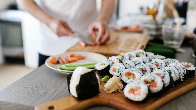 making sushi at home