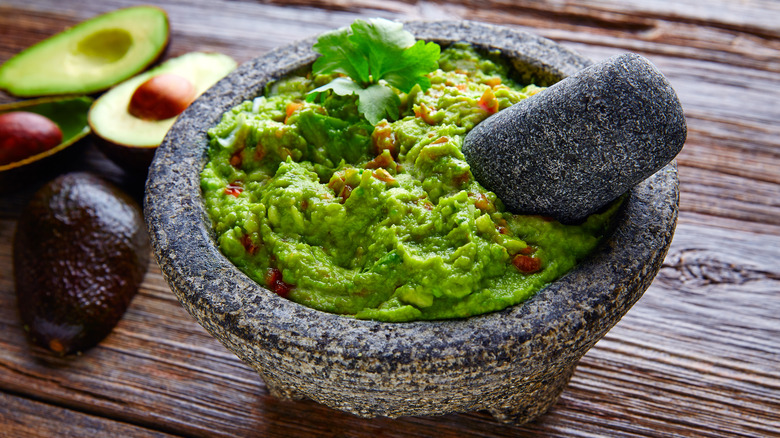 freshly made guacamole