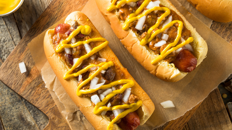 Chili cheese dogs
