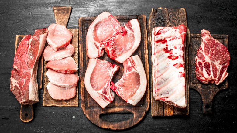 Cut up pork loin roast
