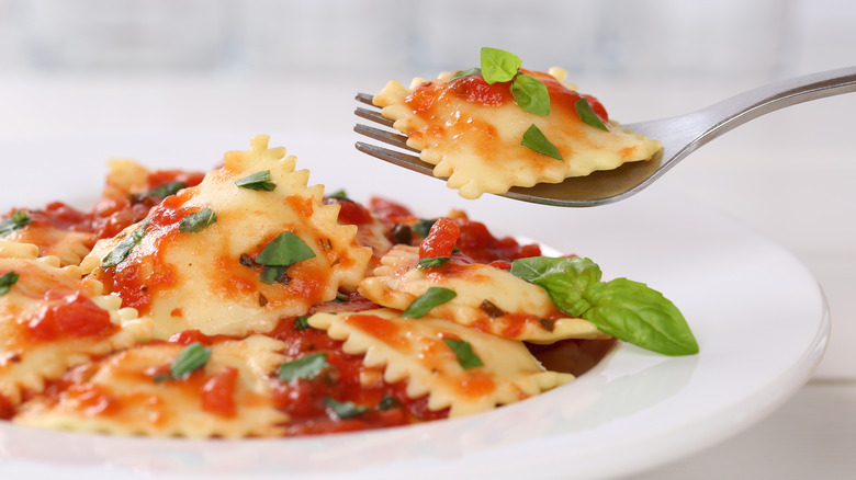 Plate of ravioli