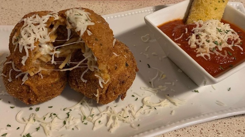 deep fried spaghetti balls
