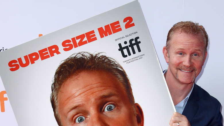 Morgan Spurlock, Super Size Me 2 poster at TIFF